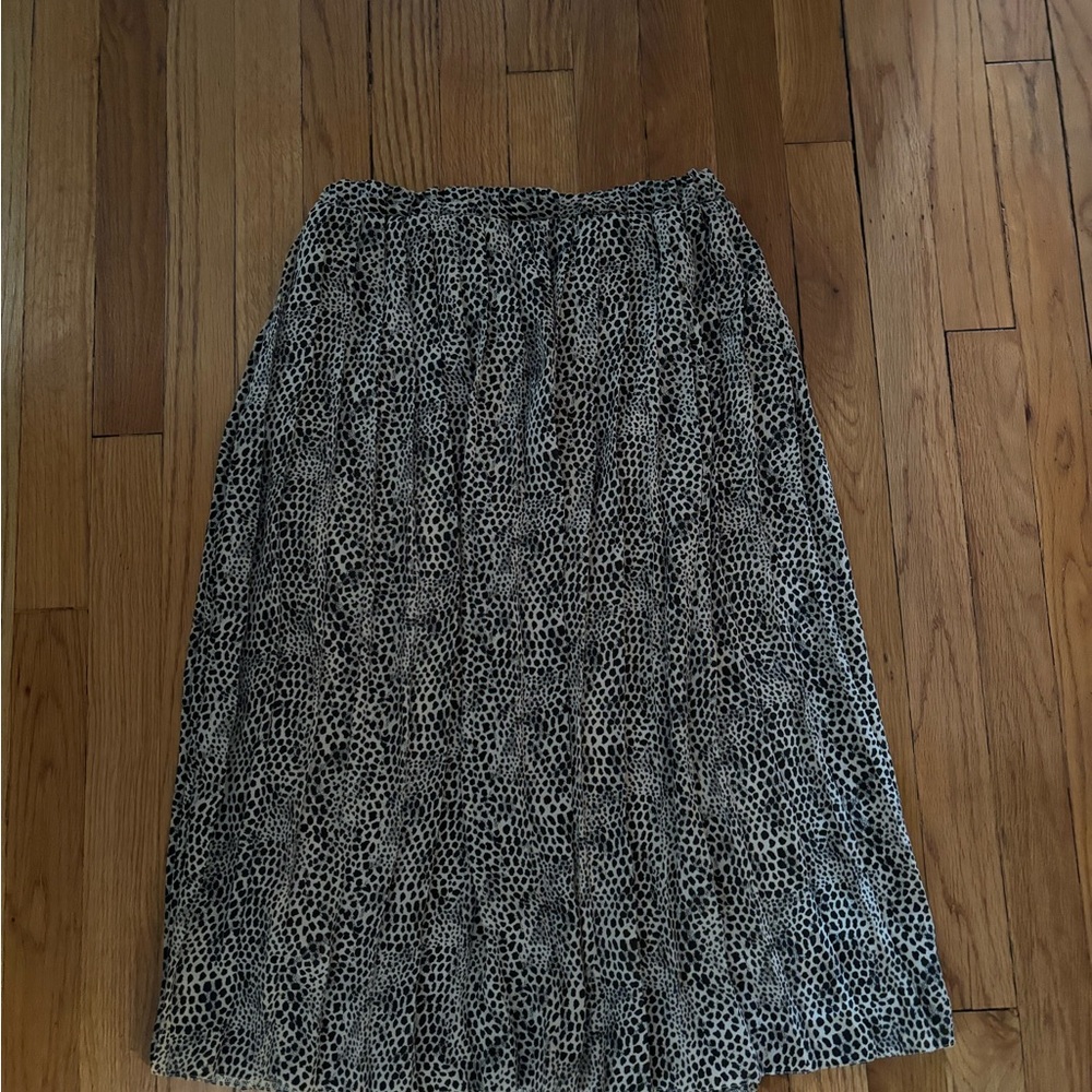 Vintage Leopard Print Women's Skirt
